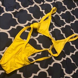 Yellow one piece swimsuit